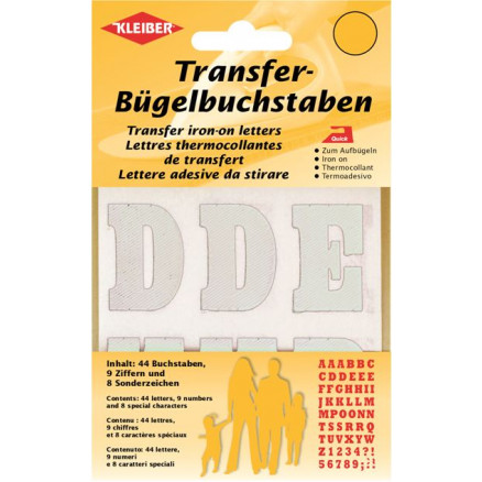 Kleiber Transfer-Bügelbuchstaben und Zahlen Weiß 3,5cm von Kleiber
