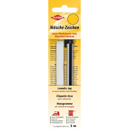Kleiber Wäsche-Zeichen/Markierer Set Klein Weiß 1cm - 3m von Kleiber