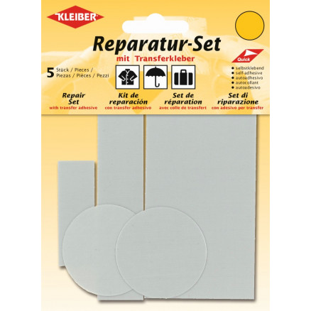 Kleiber selbstklebendes Reparatur-Set Polyamid Hellgrau versch. Größen von Kleiber
