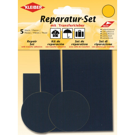 Kleiber selbstklebendes Reparatur-Set Polyamid Marineblau versch. Größ von Kleiber