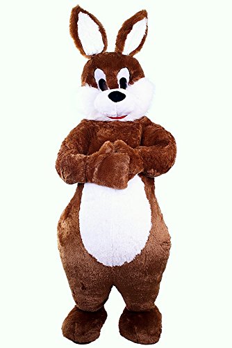 Hasen-Kostüm Super Deluxe | Bis Max.1,80m Körperlänge | Großer Bauch | Osterhase | Promotion-Qualität | Mit Kopf | Braun Weiß Hasen-Kostüm Super Deluxe | Bis Max.1,80m Körperlänge | Großer Bauch | Osterhase | Promotion-Qualität | Mit Kopf | Braun Weiß von Kleidung zum Feiern