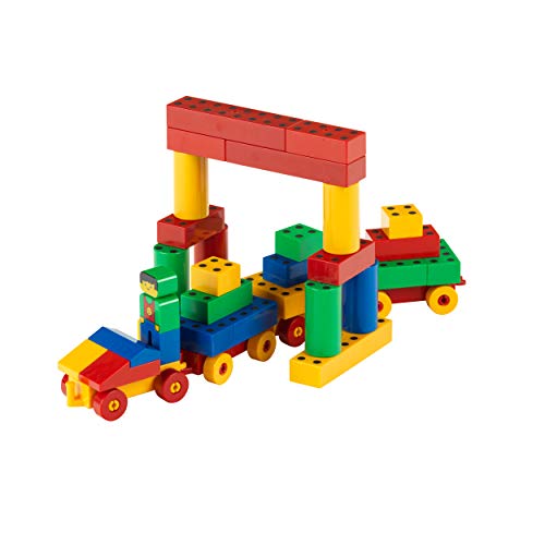 Klein Theo Manetico Kindergarten-Set | 98 Verschiedene Bunte Magnetbausteine | 12 Karten mit Bauanleitungen | Motorikspielzeug | Spielzeug für Kinder ab 1 Jahr von Klein