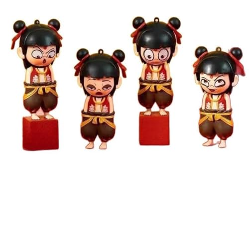 Nezha Emoji-Pack Gesichtsverändernde Puppe Drücken Gesicht ändern Anhänger Büro Kleine Statue Ornament Kindertagsgeschenk von Klein bottle