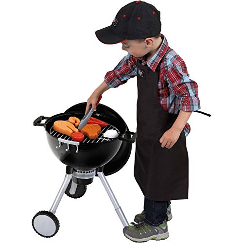 Klein Theo 9466 Weber Kugelgrill One Touch Premium | Kinder-Grill mit Licht, Sound und zahlreichem Zubehör | Maße: 40 cm x 32 cm x 53 cm | Spielzeug für Kinder ab 3 Jahren von Klein