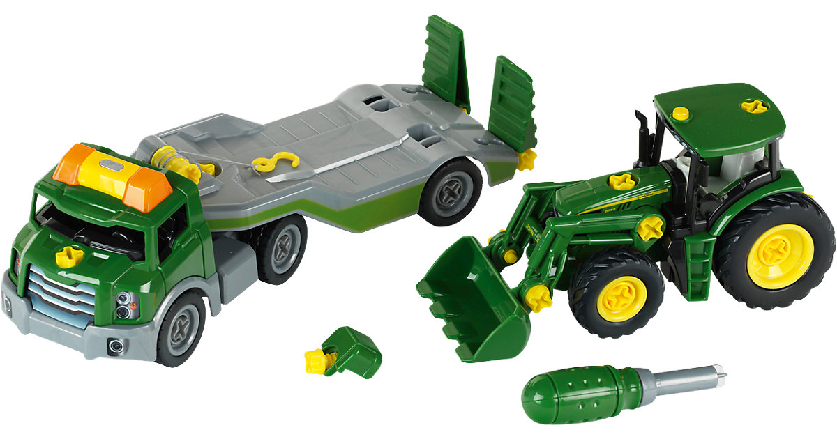 klein Transporter mit John Deere Traktor von klein
