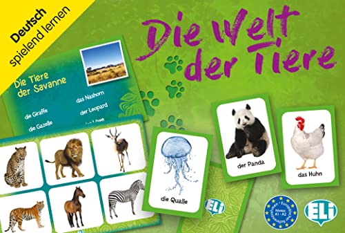 Klett Sprachen GmbH Die Welt der Tiere: 66 Fotokarten, 36 Spielbretter für Gruppenspiele, Anleitung von Klett Sprachen GmbH