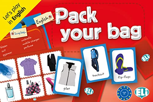 Pack Your Bag: Spiel mit 66 Spielkarten, 36 Kofferkarten mit Packliste/Bingo-Bildern auf der Rückseite, Spielanleitung von Klett Sprachen; Eli, European Language Institute