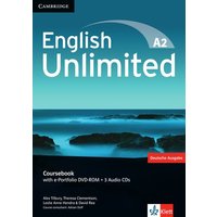 English Unlimited A2 - Elementary. Coursebook with e-Portfolio DVD-ROM + 3 Audio-CDs von Klett Sprachen GmbH