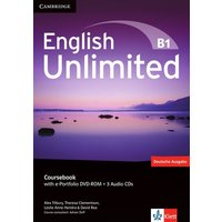 English Unlimited B1 - Pre-Intermediate. Coursebook with e-Portfolio DVD-ROM + 3 Audio-CDs von Klett Sprachen GmbH
