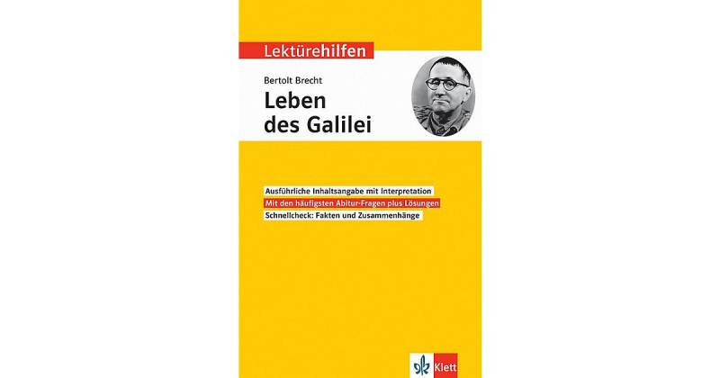 Buch - Lektürehilfen Bertolt Brecht 'Das Leben des Galilei' von Klett Verlag