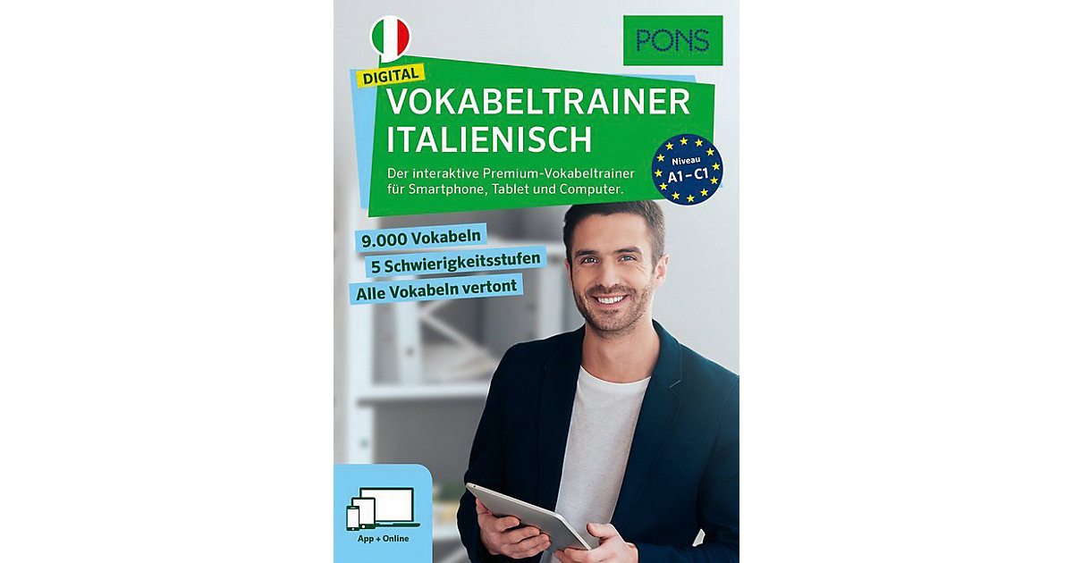 Buch - PONS Digital Vokabeltrainer Italienisch, Code in a Box Buch - PONS Digital Vokabeltrainer Italienisch, Code in a Box von Klett Verlag
