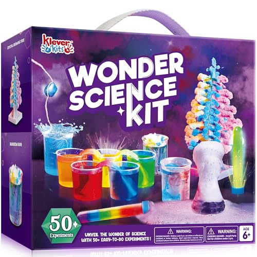 KLEVER KITS 50+ Experimente für Kinder, Experimentierkasten Kristallbaum, Chemiebaukasten STEM Aktivitäten Spielzeug Experimente für Kinder ab 8 Kinder, Experiment Geschenk Junge 7 Jahr Mädchen KLEVER KITS 50+ Experimente für Kinder, Experimentierkasten Kristallbaum, Chemiebaukasten STEM Aktivitäten Spielzeug Experimente für Kinder ab 8 Kinder, Experiment Geschenk Junge 7 Jahr Mädchen von Klever Kits