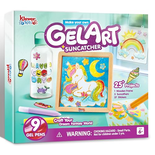 Klever Kits Gel-Art-Set, Malsets mit Bilderrahmen, Basteln für Jungen und Mädchen, tolles Bastelgeschenk für Kindergeburtstage und Weihnachten ab 6 Jahren Klever Kits Gel-Art-Set, Malsets mit Bilderrahmen, Basteln für Jungen und Mädchen, tolles Bastelgeschenk für Kindergeburtstage und Weihnachten ab 6 Jahren von Klever Kits