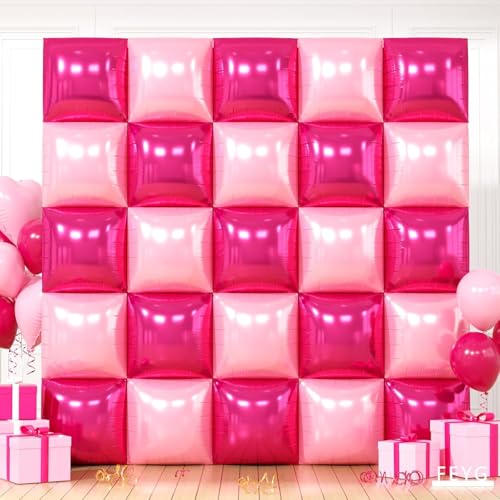 Doppelseitige quadratische Folie Ballons Wand, 46cm rosa Metallic-Folie Ballons Tunnel Bogen Kit für Mädchen Bachelorette, Hochzeit, Jubiläum, Geburtstag Party Hintergrund Dekoration (Rot & Rosa) Doppelseitige quadratische Folie Ballons Wand, 46cm rosa Metallic-Folie Ballons Tunnel Bogen Kit für Mädchen Bachelorette, Hochzeit, Jubiläum, Geburtstag Party Hintergrund Dekoration (Rot & Rosa) von Klhamky