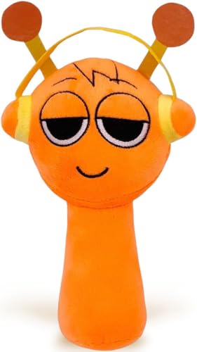 Klikkopers Sprunki Kuscheltier, Sprunki Plush Stofftiere, Plüschtier Spielzeug Ab 1 Jahr, Sprunki Plushie Für Jungen Mädchen Kinder Fans Geburtstag Geschenk (Orange) von Klikkopers