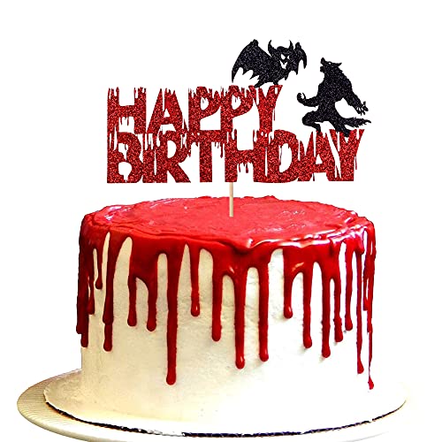 Tortenaufsatz Vampir VS Werwolf Party Thema Halloween Fledermaus Werwolf Kuchen Topper Geburtstag Kuchen Dekoration Tortenaufsatz Vampir VS Werwolf Party Thema Halloween Fledermaus Werwolf Kuchen Topper Geburtstag Kuchen Dekoration von Klionjor