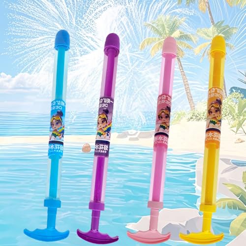 4 Stück Cithway Feuerwerk Wasserpistole Spielzeug, Auszieh Hochdruck-Sprinklerspielzeug für Baden, Pool, Party-Unterhaltung von Klortecer