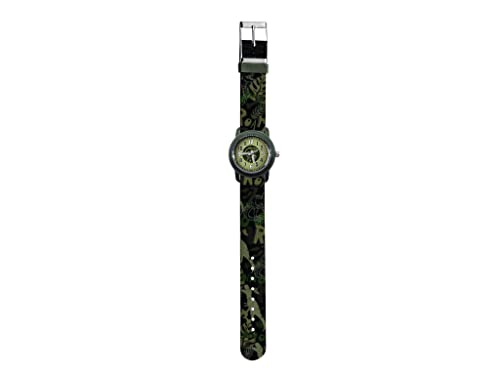 Kinderuhr Dino dunkelgrün - bb-Klostermann 21534 - Armbanduhr Motivuhr Quarz-Uhrwerk von Klostermann