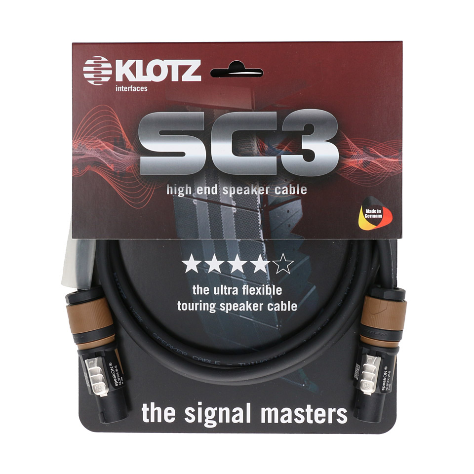 Klotz SC3 Superior Speaker SC3-L2FF0100 Lautsprecherkabel Klotz SC3 Superior Speaker SC3-L2FF0100 Lautsprecherkabel von Klotz