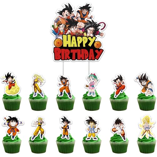 Goku Cupcake Toppers, 25 Stück Tortendeko Geburtstag Kinder, Goku Cartoon Cake Topper, Kuchen Deko Kindergeburtstag, Party Kuchen Dekoration, für Geburtstag Party Kinder Goku Cupcake Toppers, 25 Stück Tortendeko Geburtstag Kinder, Goku Cartoon Cake Topper, Kuchen Deko Kindergeburtstag, Party Kuchen Dekoration, für Geburtstag Party Kinder von Kmjxsm
