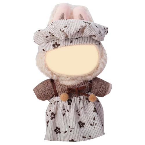 Plüschtiere Kleidung Set, 17 cm Cartoon Puppe Kleidung Set, Einteiler mit Mütze, Zubehör für Puppe, Gilt für Plüschtiere (ohne Puppe) (C) von Kmjxsm