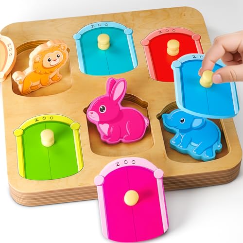KmmiFF Holzpuzzle 1 Jahr, Montessori Spielzeug 1 2 3 Jahr Ostern Geburtstag Geschenke, Zoo Wald Tier Steckspiel Farben Lernspielzeug, Motorikspielzeug Babyspielzeug 12 18 Monate Baby Junge Mädchen KmmiFF Holzpuzzle 1 Jahr, Montessori Spielzeug 1 2 3 Jahr Ostern Geburtstag Geschenke, Zoo Wald Tier Steckspiel Farben Lernspielzeug, Motorikspielzeug Babyspielzeug 12 18 Monate Baby Junge Mädchen von KmmiFF