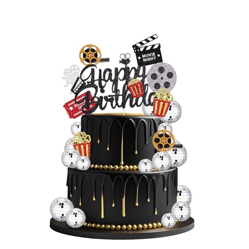 Knana 17 Stück Filmnacht Kuchendekoration Filmabend Kuchen Party Supplies Knana 17 Stück Filmnacht Kuchendekoration Filmabend Kuchen Party Supplies von Knana