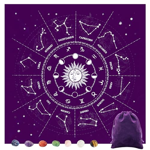 Knana Tarot-Tuch, Sternbild, Sonne, Mond, Tarot-Tuch (lila) von Knana