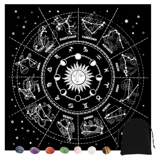 Knana Tarottuch Sternbild Sonne Mond Tarottuch (schwarz) von Knana
