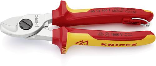Knipex 95 16 165 T Kabelschere Geeignet für (Abisoliertechnik) Alu- und Kupferkabel, ein- und mehrd von Knipex
