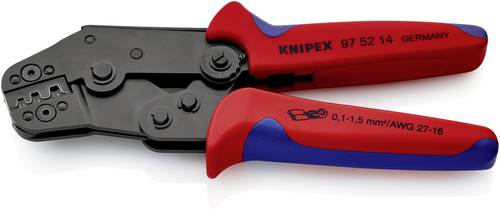 Knipex 97 52 14 Crimpzange Unisolierte, offene Steckverbinder 0.10 bis 1.5mm² von Knipex