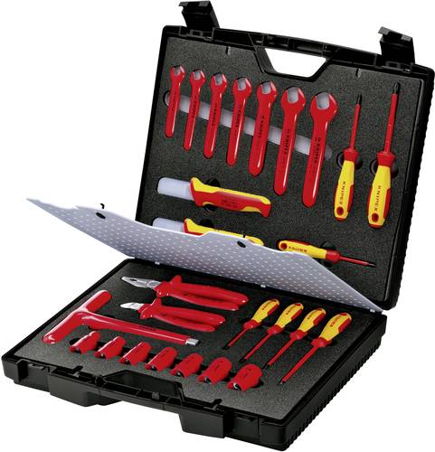 Knipex 98 99 12 Werkzeugset ElektrikerInnen im Koffer 26teilig von Knipex