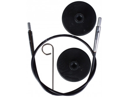 KnitPro Draht / Kabel für kurze austauschbare Rundstricknadeln 20cm (wird 40cm inkl. Nadeln) Schwarz von KnitPro
