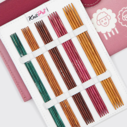 KnitPro Dreamz Doppelstrickstricknadeln Set Birke 15 cm 2-4 mm 5 Größe von KnitPro