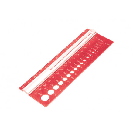 KnitPro Stricknadelduft Messgerät Rot 2-12mm (0-17 US) von KnitPro