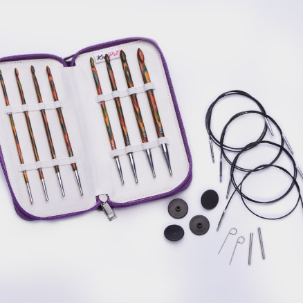 KnitPro Symfonie Häkelnadelset Birke 3,5-8 mm 8 Größen für tunesische Häkelei von KnitPro