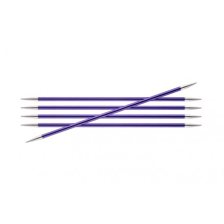 KnitPro Zing Strumpfstricknadeln Aluminium 15cm 3,75mm / 5.9in US5 Amethyst von KnitPro