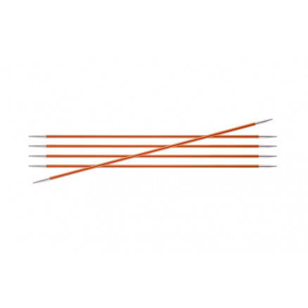 KnitPro Zing Strumpfstricknadeln Aluminium 20cm 2,75mm / 7.9in US2 Carnelian von KnitPro