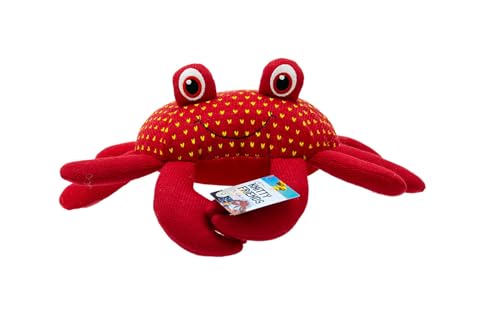 Knitty Friends Plüschtiere, Kuscheltiere aus recycelten Materialien, Grau, Ozean-Kollektion, 30cm (Krabbastian die Krabbe) von Knitty Friends