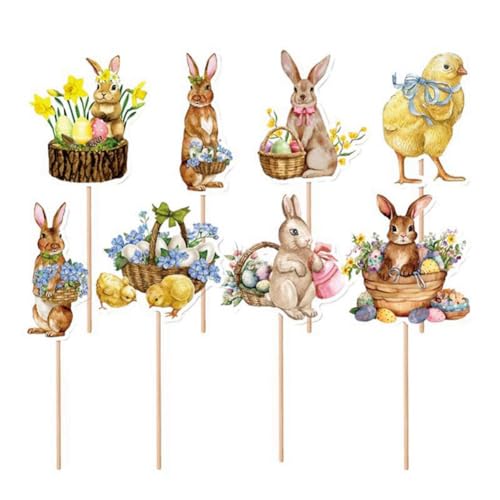 Knnuey 8 Stück Süße Huhn Hase Ei Stil Cupcake Topper Festival Geburtstagsfeier Baby Dusche Dekoration Set Einfach zu Verwenden Langlebig Knnuey 8 Stück Süße Huhn Hase Ei Stil Cupcake Topper Festival Geburtstagsfeier Baby Dusche Dekoration Set Einfach zu Verwenden Langlebig von Knnuey