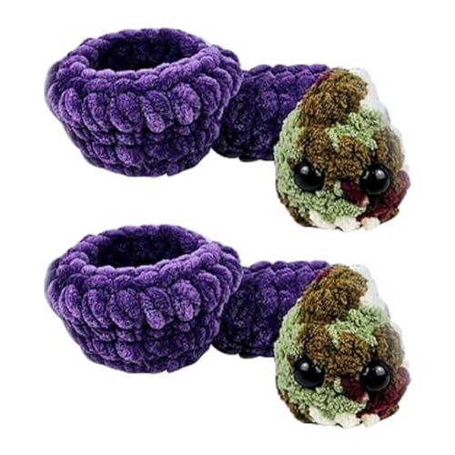 Knnuey Adopt A Plüschtier mit Schüssel, Handgefertigtes Plüschspielzeug, Tischdekoration, Geburtstagsgeschenk für Einen für Raucher, Lila Knnuey Adopt A Plüschtier mit Schüssel, Handgefertigtes Plüschspielzeug, Tischdekoration, Geburtstagsgeschenk für Einen für Raucher, Lila von Knnuey
