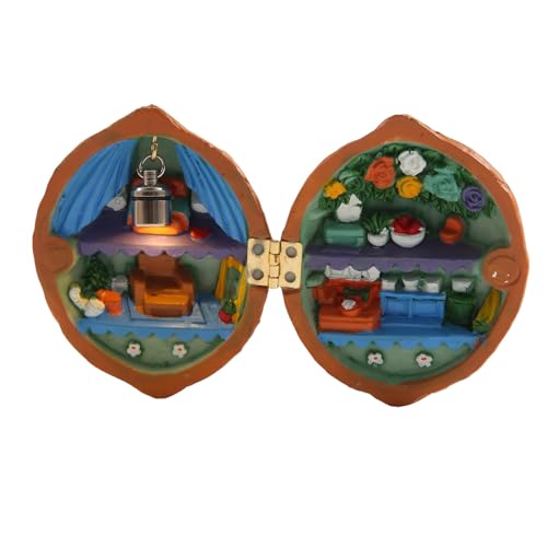 Knnuey Walnussschalen-Puppenhaus, Mini-Hausbibliothek, Handgefertigtes Walnussschalen-Puppenhaus, Harz-Nuss-Geheime 3D-Szene, Harz-Miniatur, Einfach zu Bedienen, C Knnuey Walnussschalen-Puppenhaus, Mini-Hausbibliothek, Handgefertigtes Walnussschalen-Puppenhaus, Harz-Nuss-Geheime 3D-Szene, Harz-Miniatur, Einfach zu Bedienen, C von Knnuey