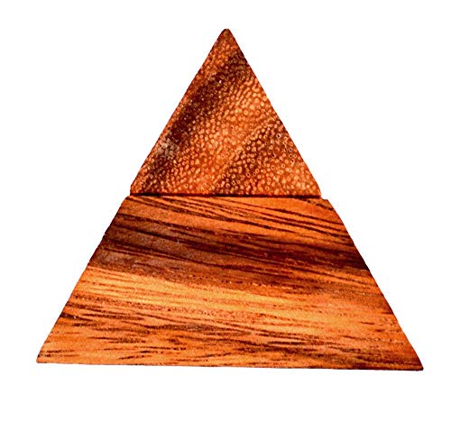 2pcs Pyramid das Pyramiden Puzzle small mit 2 Teilen, Knobelholz Puzzle aus Holz, Denkspiel, IQ Puzzle, Knobelspiel, IQ Test, Knobelaufgabe, Konzentration, Kinderpuzzle, Denkspiel, von Knobelholz.de