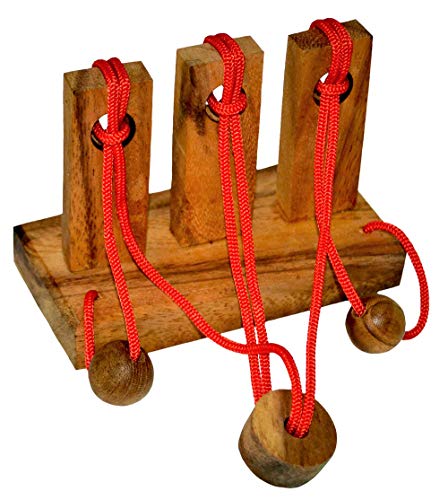 3 Türme String Puzzle knobliges Schnurpuzzle aus Holz mit 3 Türmen, Knobelholz Denkspiel IQ Puzzle und Knobelspiel IQ Test Geduldspiel Brain Teaser Puzzle Wooden Game 3 Türme String Puzzle knobliges Schnurpuzzle aus Holz mit 3 Türmen, Knobelholz Denkspiel IQ Puzzle und Knobelspiel IQ Test Geduldspiel Brain Teaser Puzzle Wooden Game von Knobelholz.de