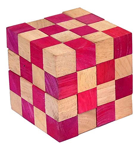 Cobra Cube Large red, Schlangenwürfel Anaconda rot Large, Würfelschlange 4x4x4 Knobelholz Puzzle IQ Puzzle Cobra Cube, Snake Cube, Anaconda Brain Teaser IQ Test 3D Puzzle Cobra Cube Large red, Schlangenwürfel Anaconda rot Large, Würfelschlange 4x4x4 Knobelholz Puzzle IQ Puzzle Cobra Cube, Snake Cube, Anaconda Brain Teaser IQ Test 3D Puzzle von Knobelholz.de