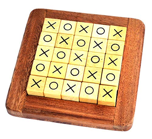 Cross Road - Tic Tac Toe Spiel Käsekästchen Knobelholz XO Memory Legespiel Strategiespiel für 2 Spieler Kinderspiel von Knobelholz.de