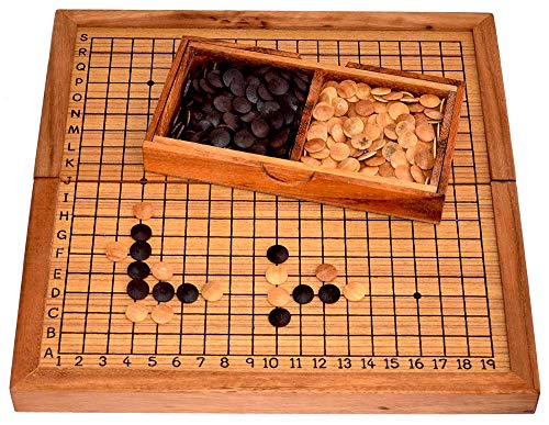 Go Bang, Go - Go Bang Japanisches Schachspiel Knobelholz Strategiespiel Brettspiel aus Holz für 2 Spieler Gesellschaftsspiel von Knobelholz.de