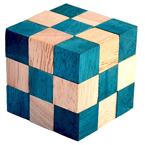 Knobelholz.de Snake Cube Level Türkis M von Knobelholz.de