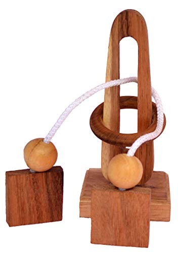 Lord of The Ring, Knobelholz Schnurpuzzle aus Holz Lord of The Ring, Trickpuzzle, Knobelspiel, Knobelbox, Geduldpuzzle, Holzpuzzle, Wooden Brain Teaser, IQ Test, Lernpuzzle, von Knobelholz.de