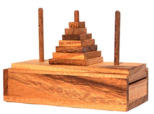 Pagoda 7 Quadrat small, Knobelholz Konzentrationsspiel mit 7 eckigen Scheiben aus Holz, setze den Turm um Aber benutze nur 1 Scheibe, Turm von Hanoi Holzpuzzle, Knobelspiel, IQ Puzzle Pagoda 7 Quadrat small, Knobelholz Konzentrationsspiel mit 7 eckigen Scheiben aus Holz, setze den Turm um Aber benutze nur 1 Scheibe, Turm von Hanoi Holzpuzzle, Knobelspiel, IQ Puzzle von Knobelholz.de